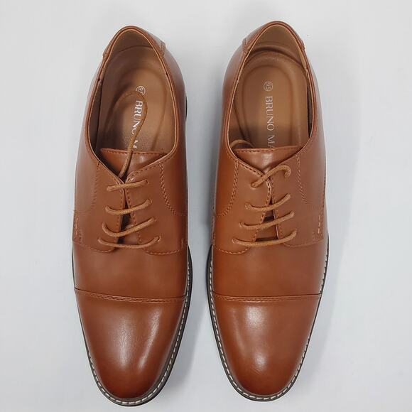Bruno Marc Brown Cap Toe Oxford Dress Shoes Men’s 9.5 Lace Up Formal AG3UFFER main image 16